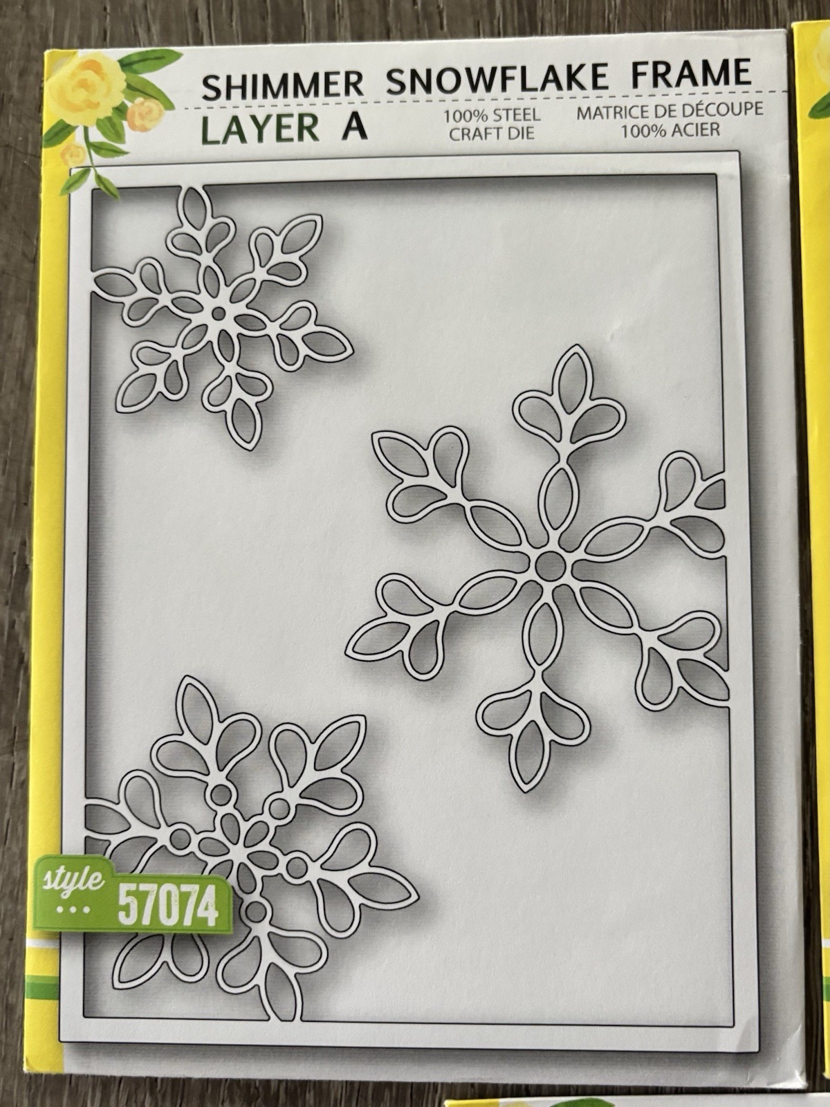 Birch Press Design SHIMMER SNOWFLAKE FRAME Layer A-B-C Excellent Condition