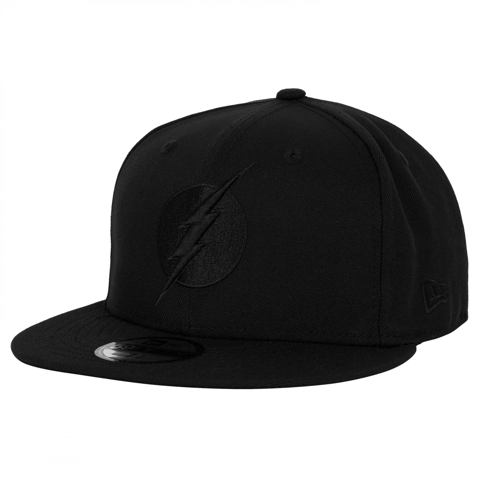 The Flash Logo Black on Black New Era 59Fifty Fitted Hat Black