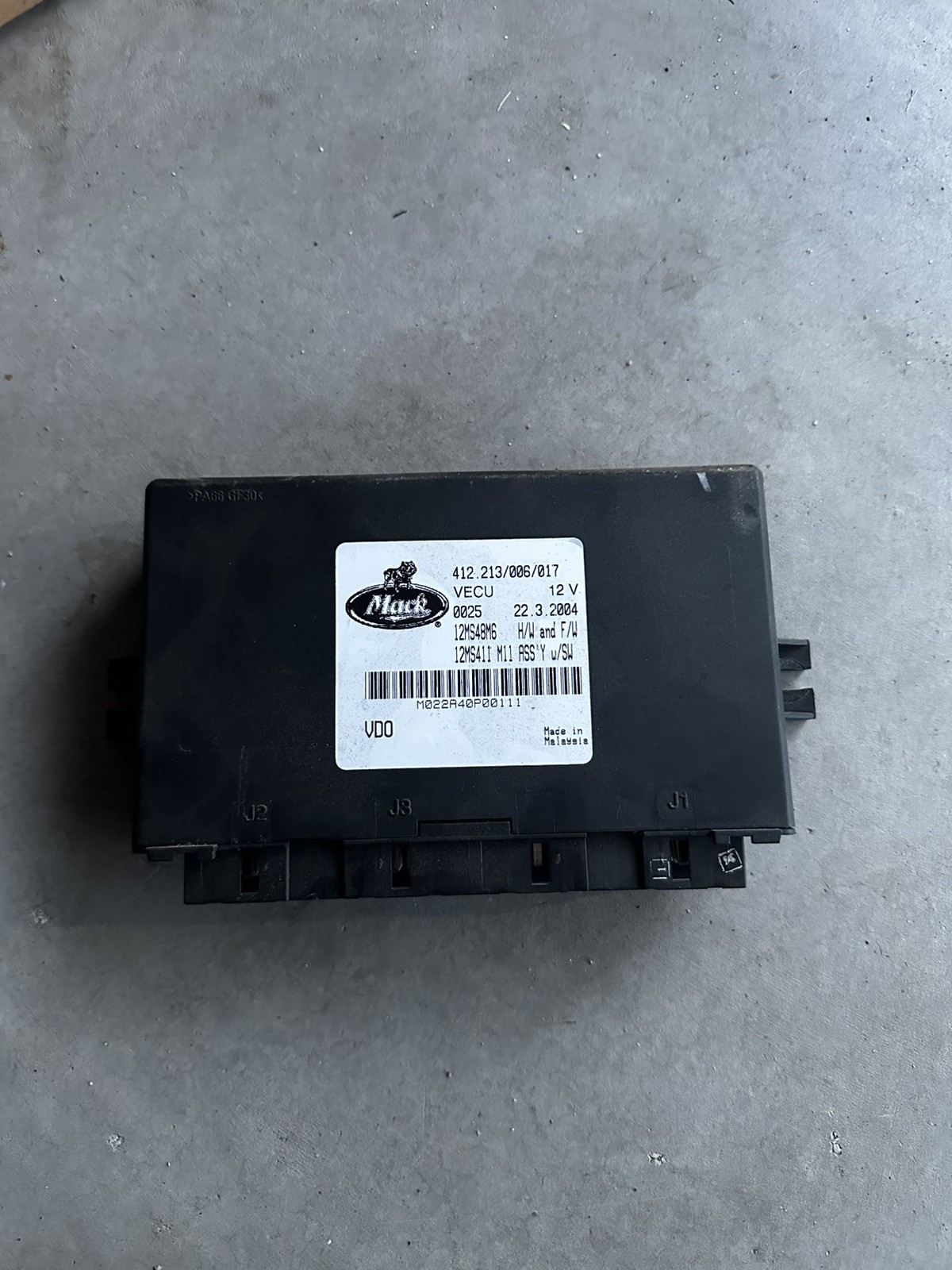 Mack VECU Control Module VECU 12MS411 12MS48M6 412.213/006/012