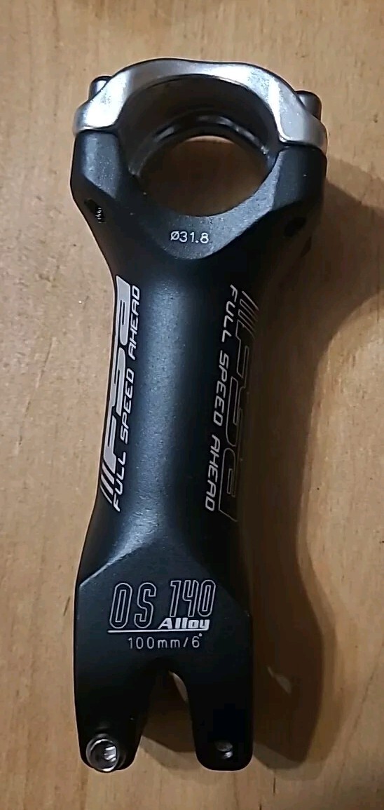fsa stem 100mm 31.8 6 Degree OS 140 1 1/8 Handlebar