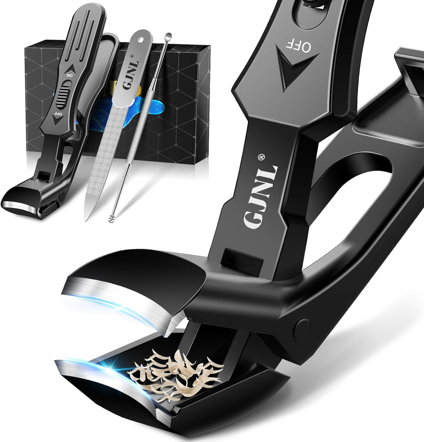 Toenail Clippers for Seniors Thick Toenails, Upgrade Angled Nail Clipper for Sen