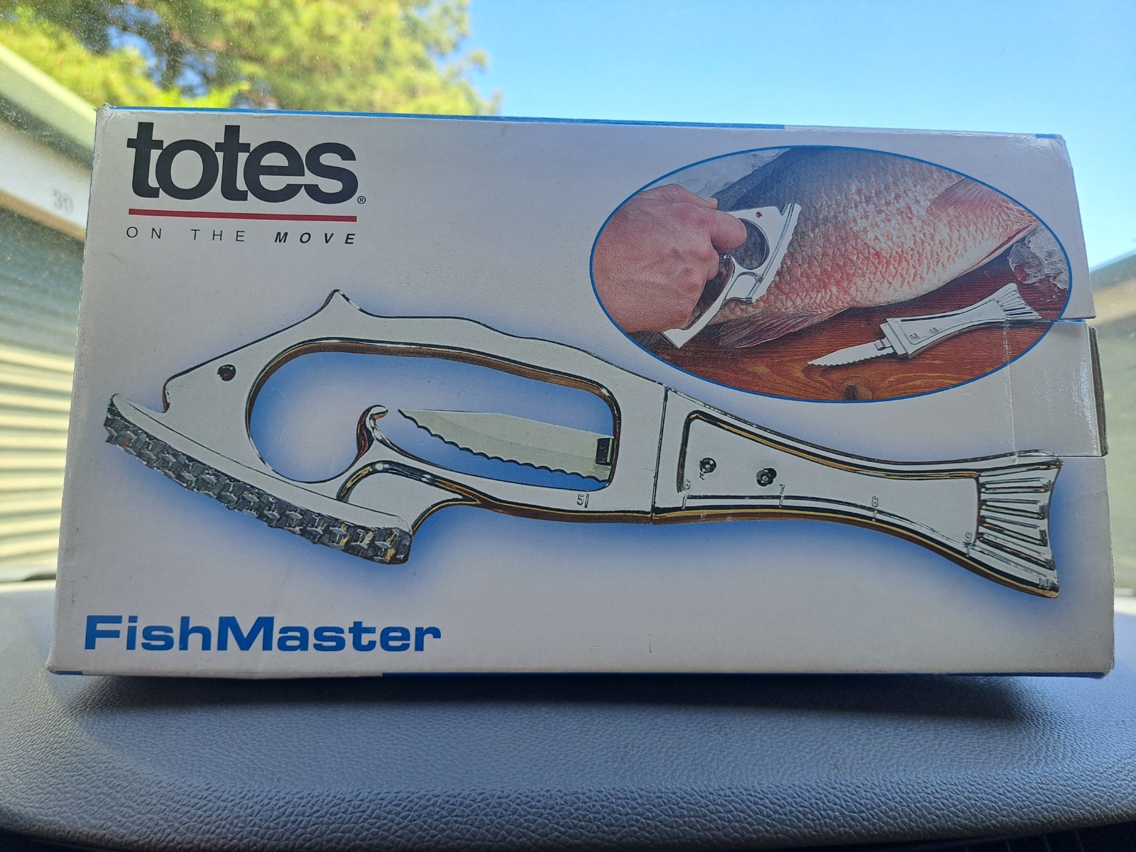 TOTES FISH MASTER Tool Scaler 10" Ruler Fishing Knife Heavy Chrome Model 73505