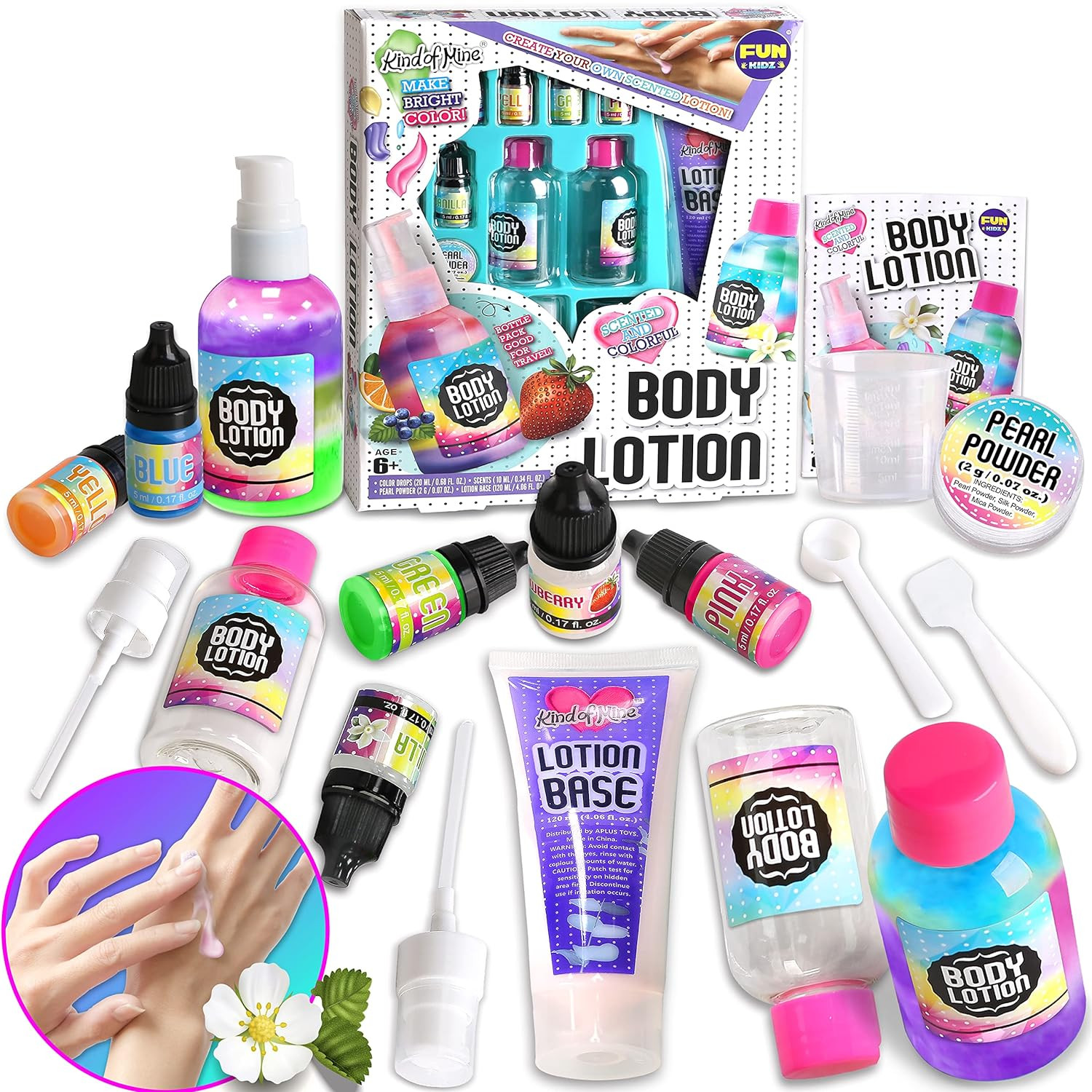 Kid Body Lotion Making Kit, Funkidz STEM Makeup Maker Kit for Girls Science Kits