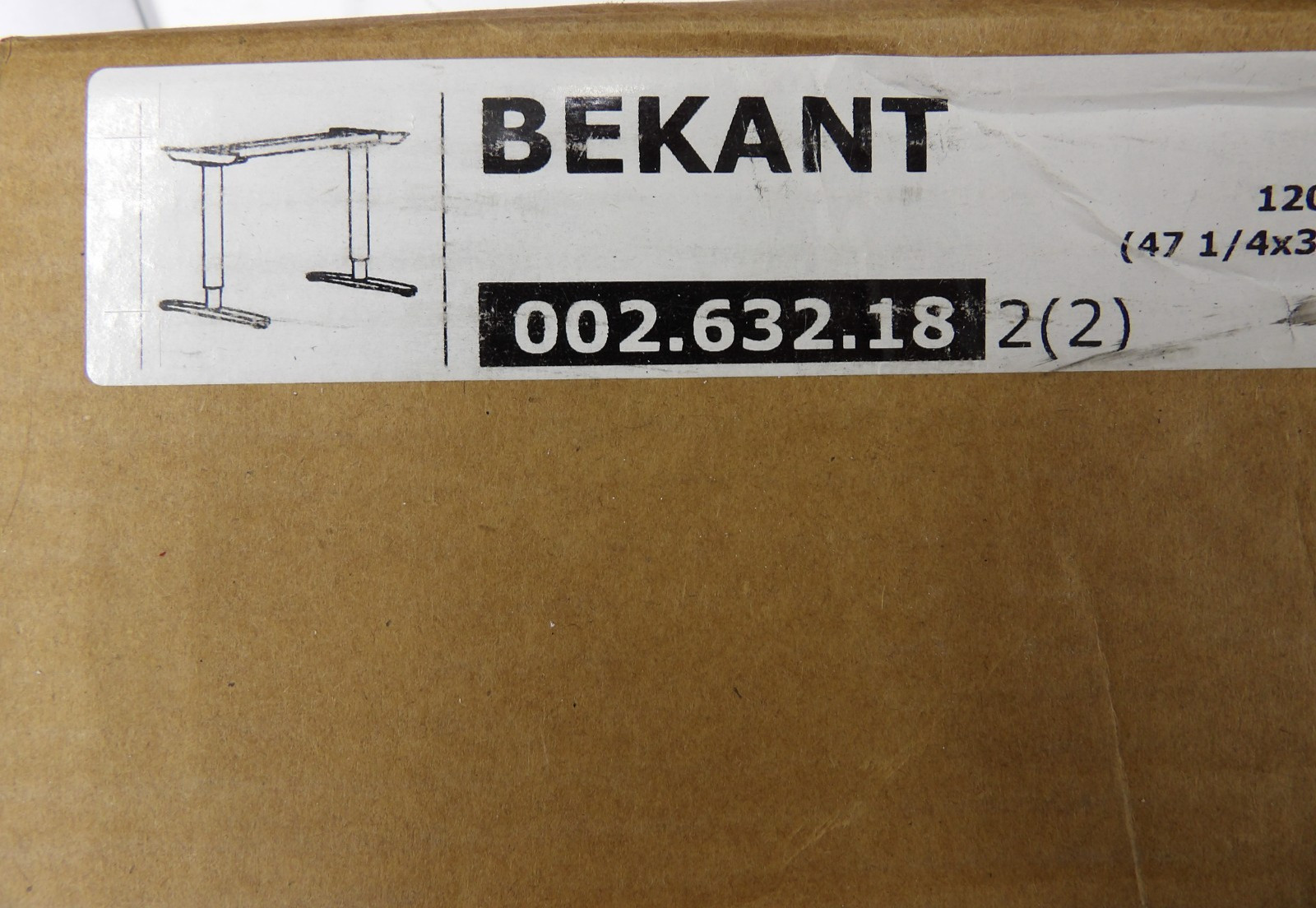 IKEA 002.632.18 BEKANT Sit/Stand Underframe for a tabletop, Black, 120 x 80 cm