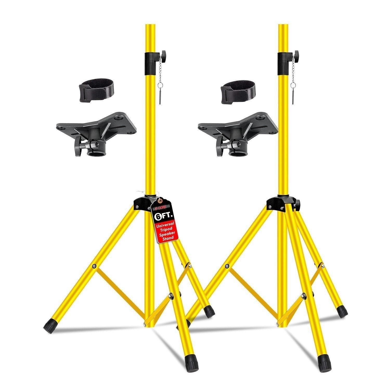 5Core Speaker Stand Pair Tripod Tall Adjustable 72 Inch DJ Studio Monitor Stands