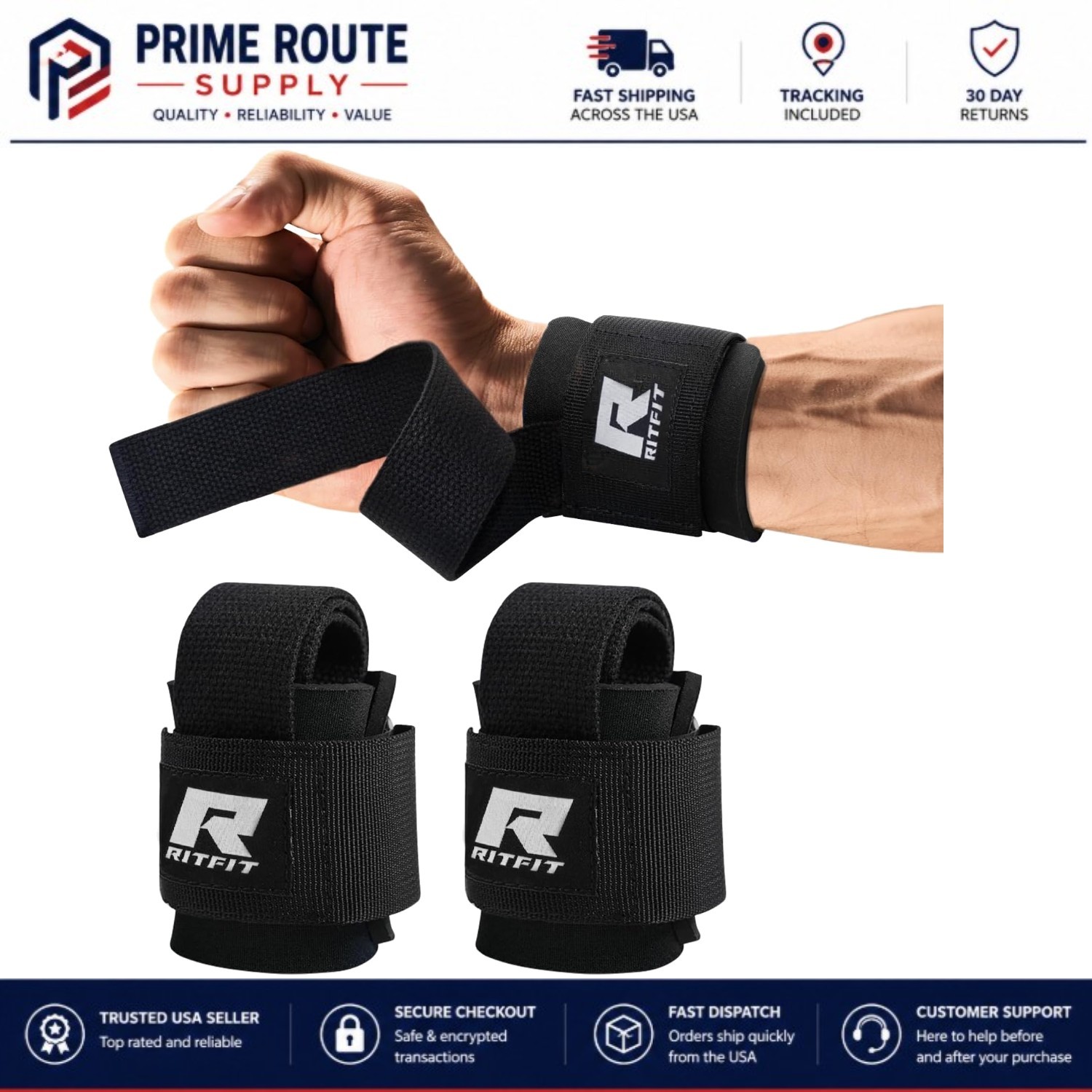 Comfortable Neoprene Wrist Wraps with Anti-Slip Straps for Fitness Enthusiasts