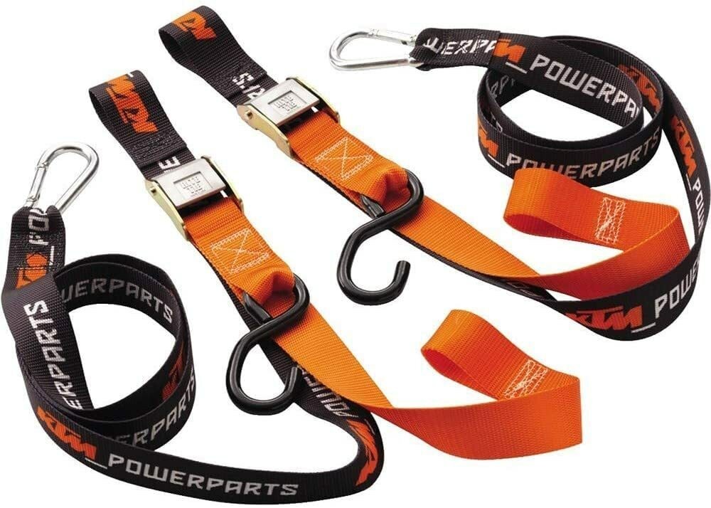 PREMIUM KTM TIE DOWN SET, U6910047, (2 PACK) FEATURES BUILT-IN SOFT TIE LOOPS, C