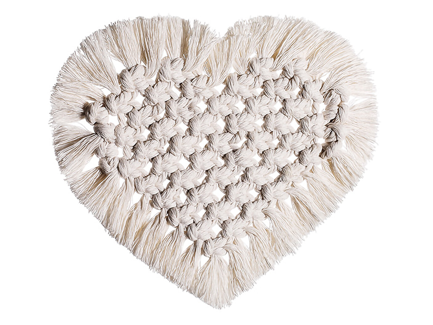 2PCS Solid Tassel Knitted Weave Table Cotton Candle Coffee Cup Mat Coaster