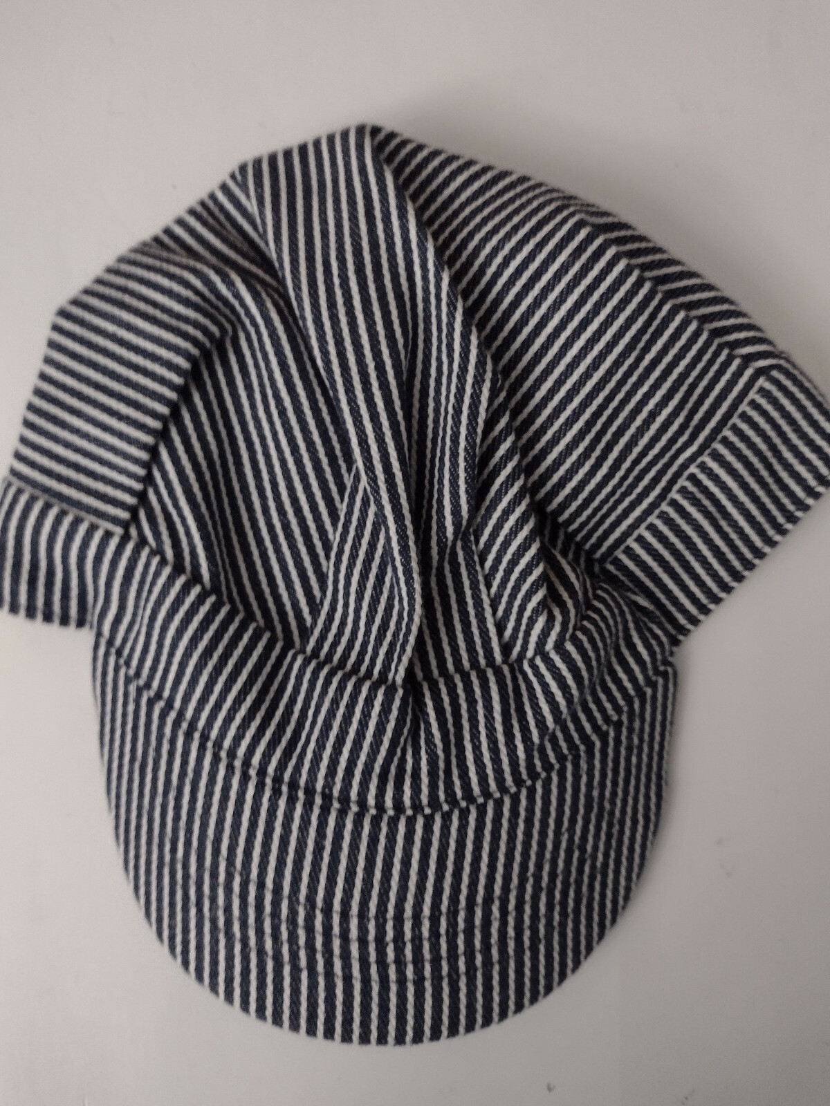 Kids 2 Engineer Caps Thomas Train & Plain Blue White Stripes Made in U.S.A.