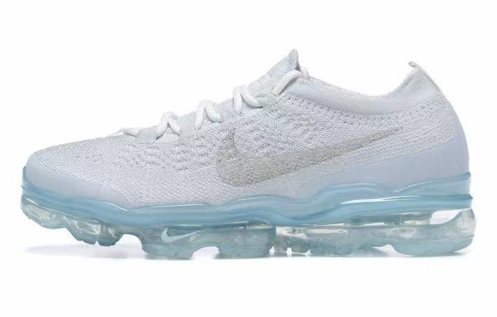 Nike Vapormax Flyknit white Grey Lightweight Air Cushion Running Shoes Men