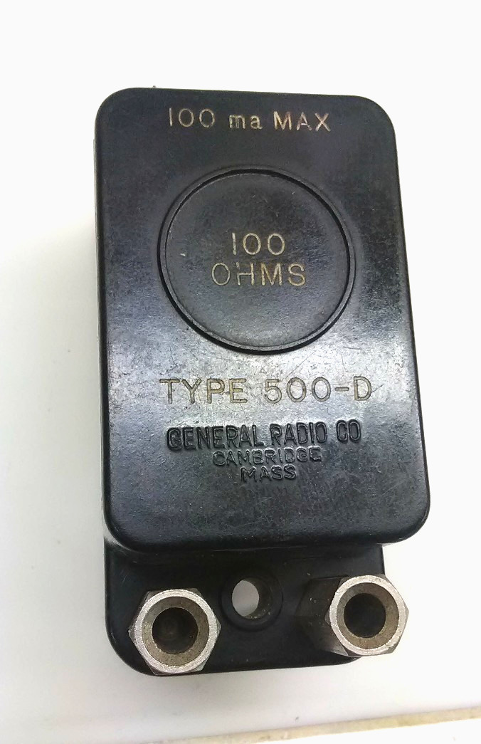 GenRad General Radio Precision 100 OHMS Standard Resistor Type 500-D