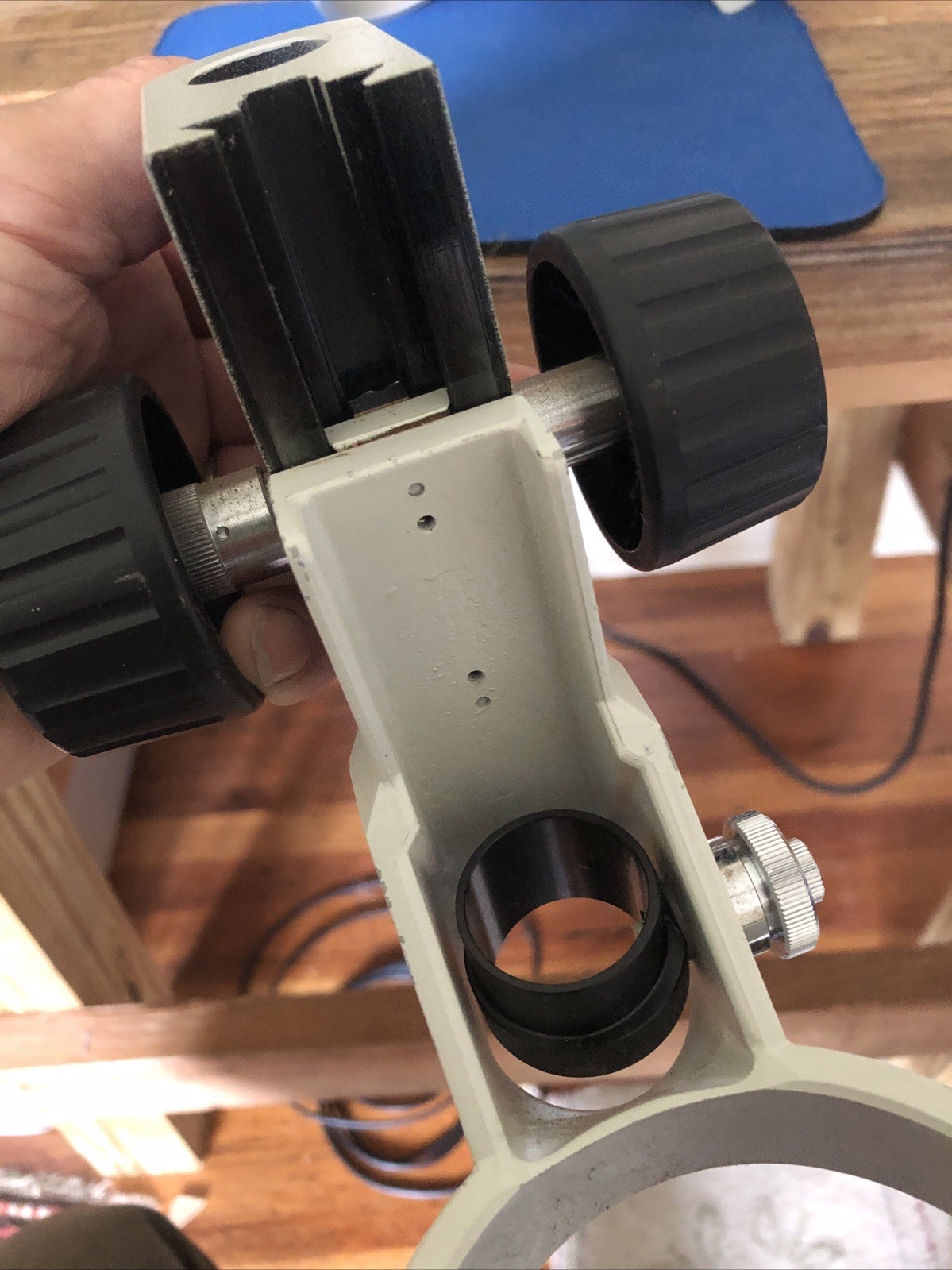 Pair Stereozoom Focusable 85mm Microscope Mount for 20mm Post 25mm Lamp Holder