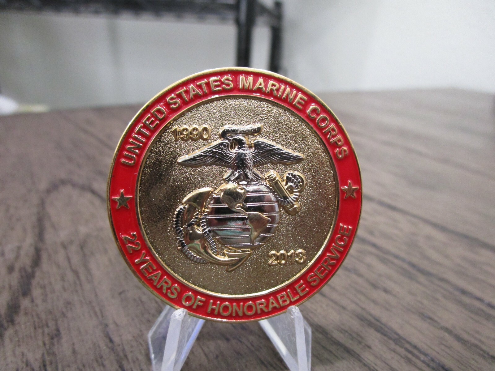 USMC 22 Years of Service Master Sergeant Tommey Lyons Challenge Coin #7718