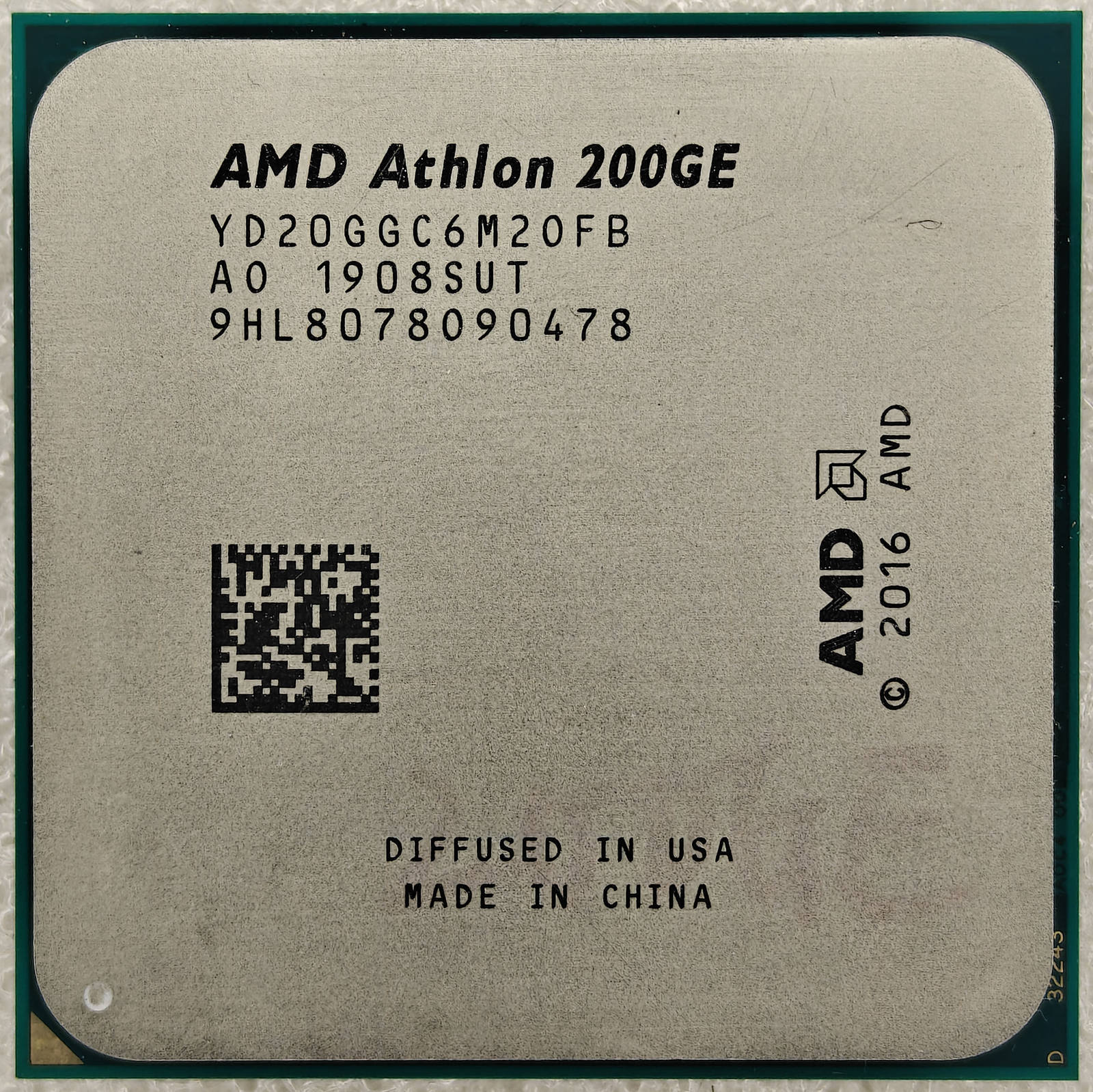 AMD Athlon 200GE 3.2 GHz Dual-Core 4 Threads 5MB Socket AM4 35W CPU Processor