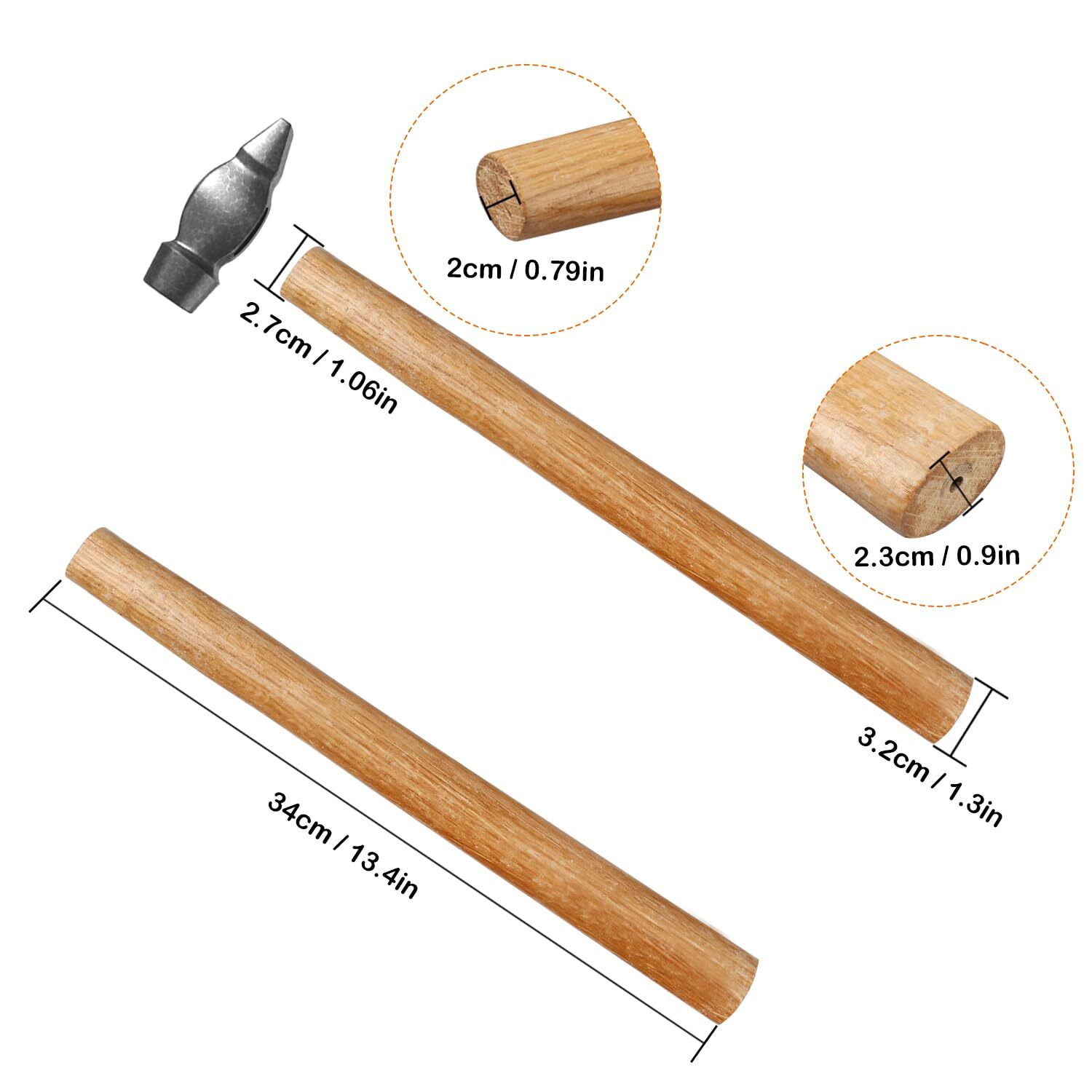 Wood Hammer Handle, 7 Pack Replacement Hammer Handles, Easy to Install, Durable