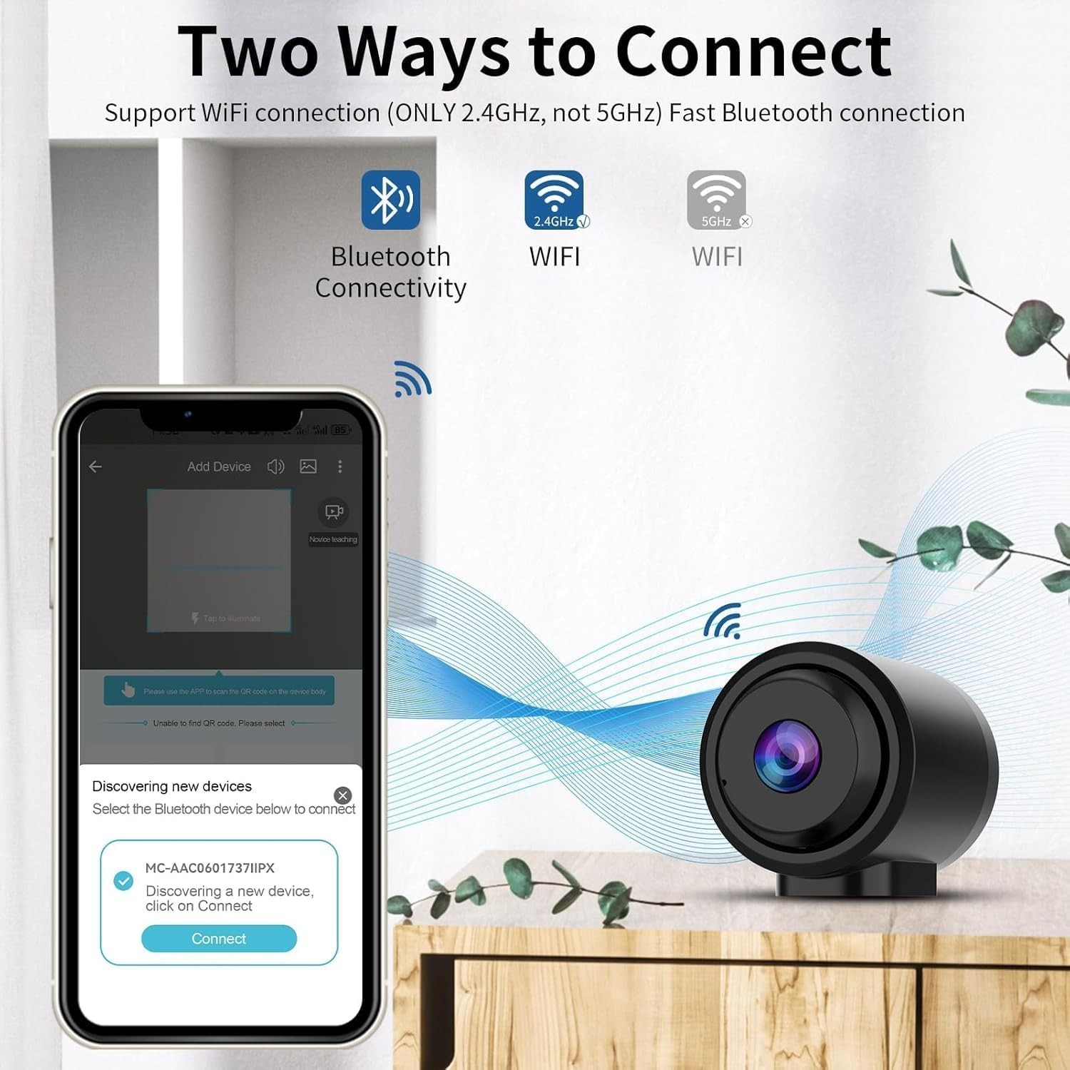 Versatile Wireless Surveillance: 2K Camera with Night Vision & Cloud Recording
