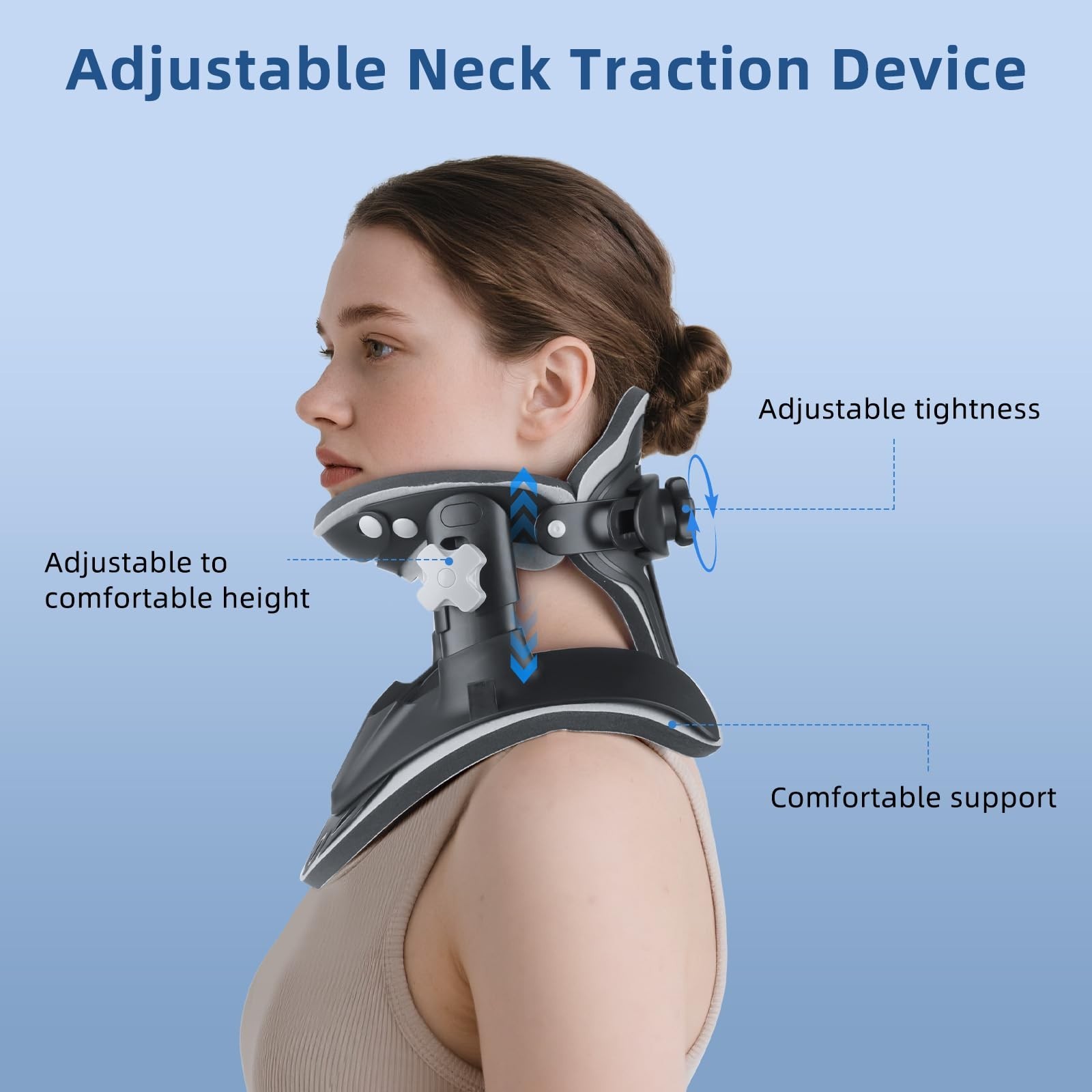Neck Stretcher Cervical Traction, Adjustable Cervical Neck Traction Device, N...