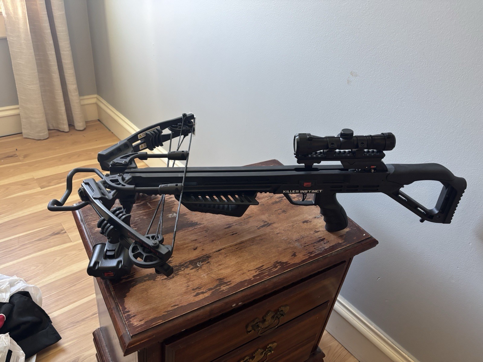 Killer Instinct Black Crossbow with Scope and Arrow