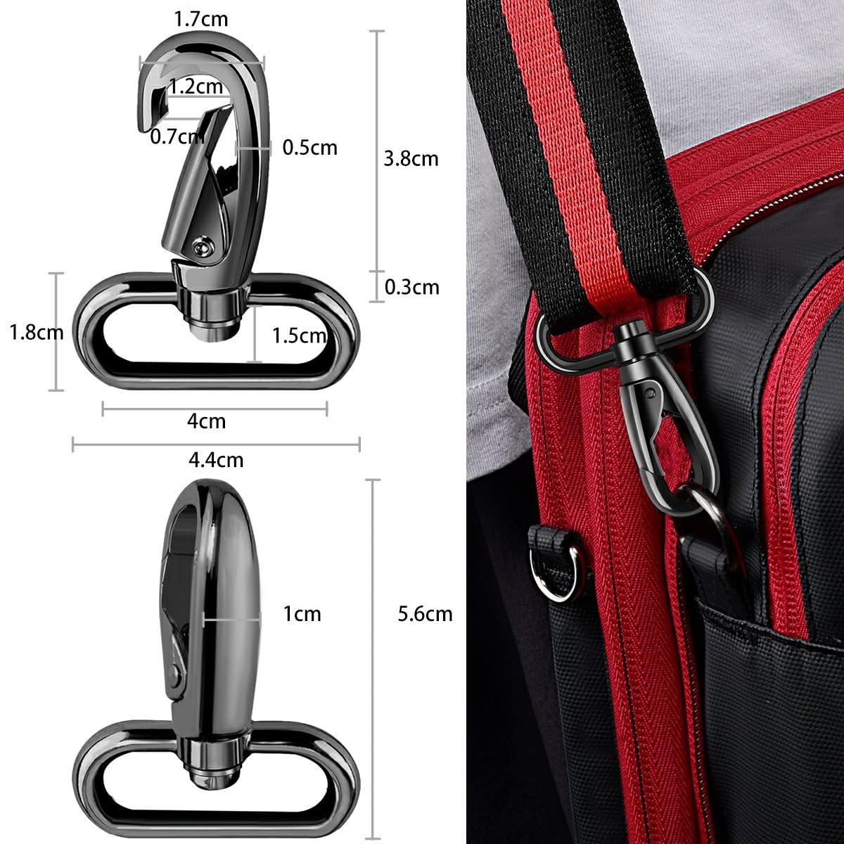 77" Shoulder Strap with Neoprene Thick Padded, Universal Bag Strap with Doubl...