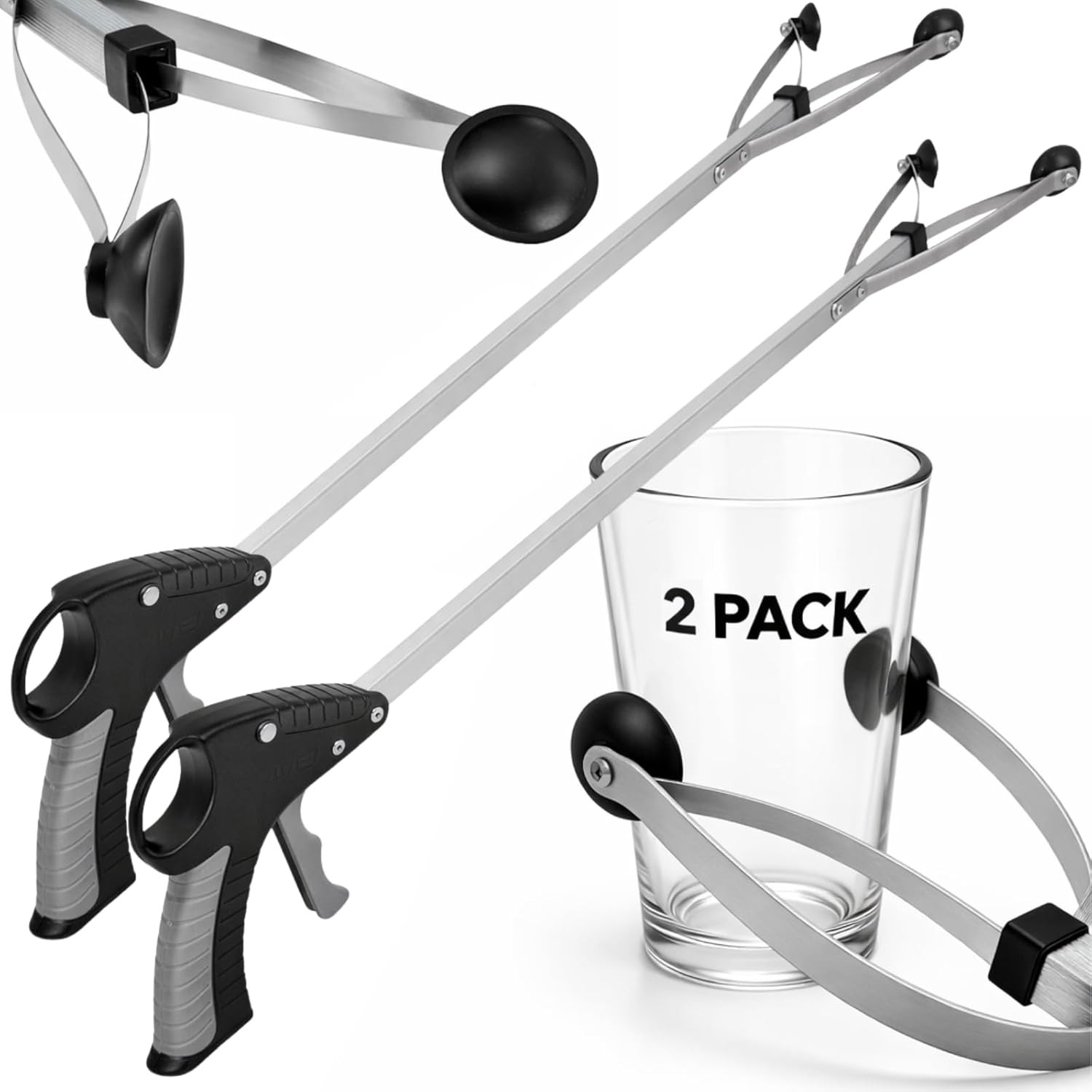 Suction Cup Grabber Reacher 32" - Elderly Grab It Reaching Pickup Tool