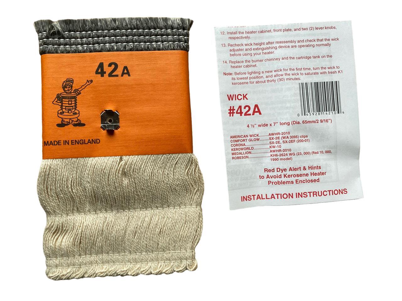 Wick #42A for KEROWORLD KW-10  Also fits:  AMERICAN WICK & MEDALLION AWHR-2010,
