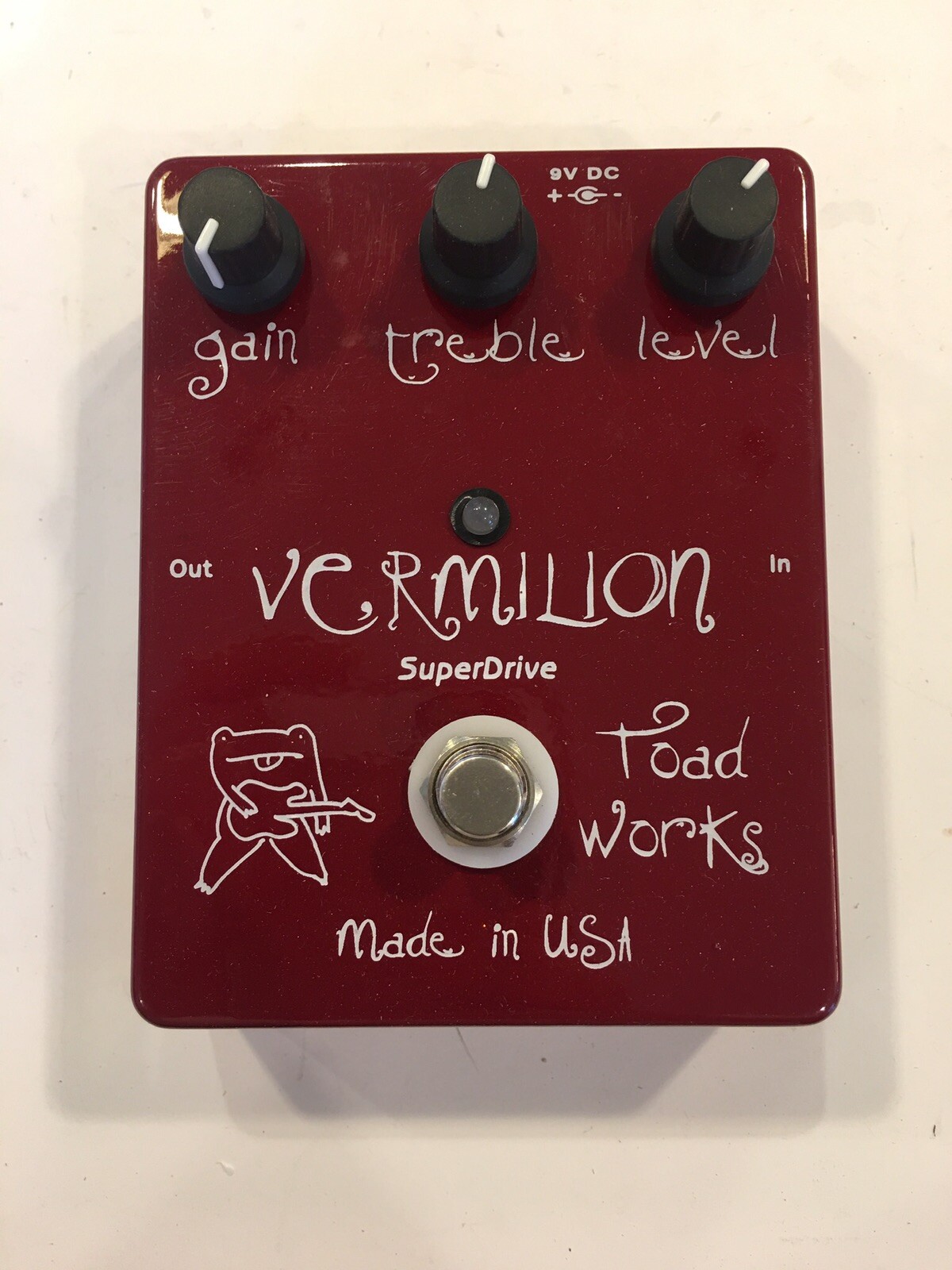 Toadworks Vermilion Superdrive Overdrive Distortion Rare Guitar Effect Pedal