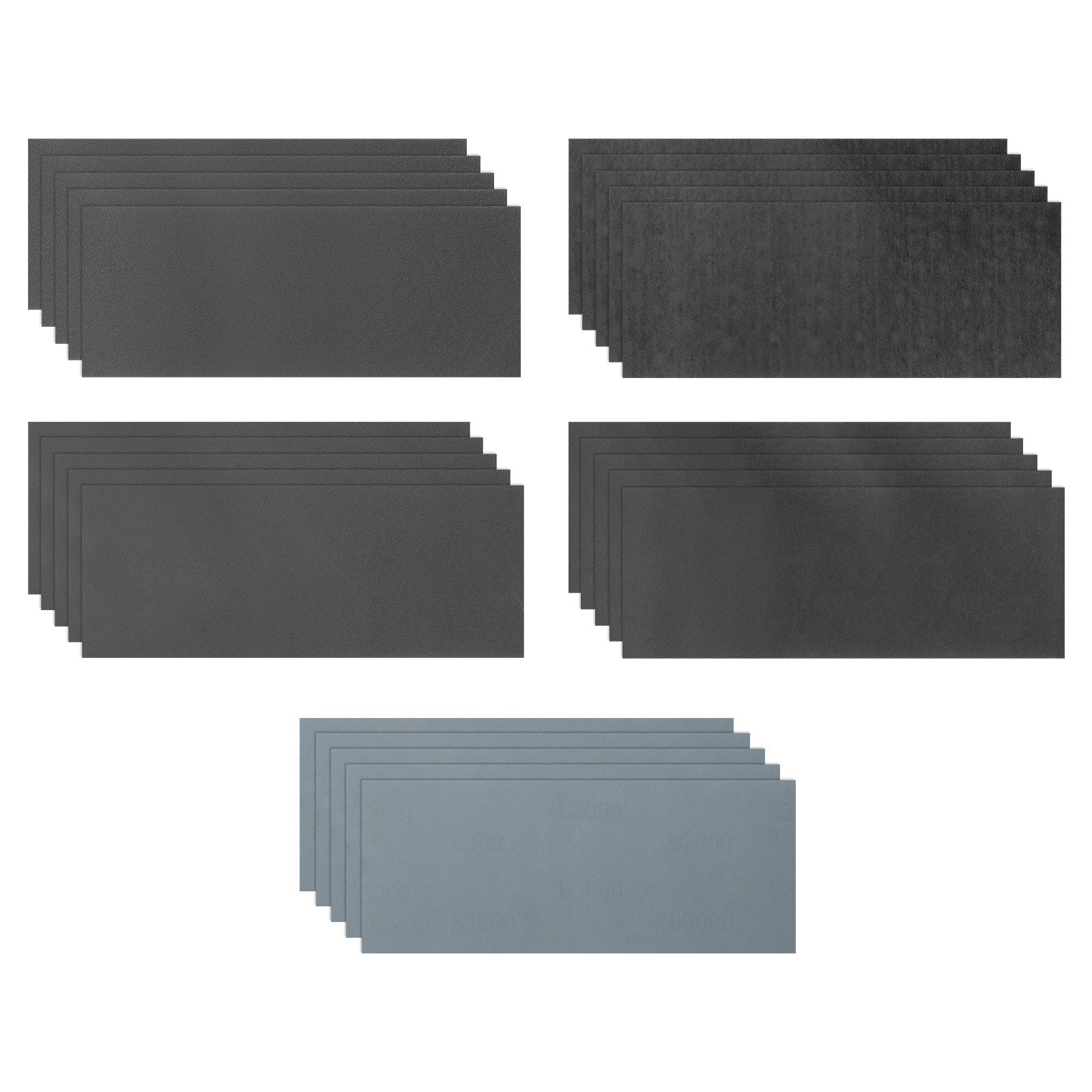 25pcs Sandpaper 800 1000 1500 2000 3000 High Grit Wet Dry Sanding Sheets