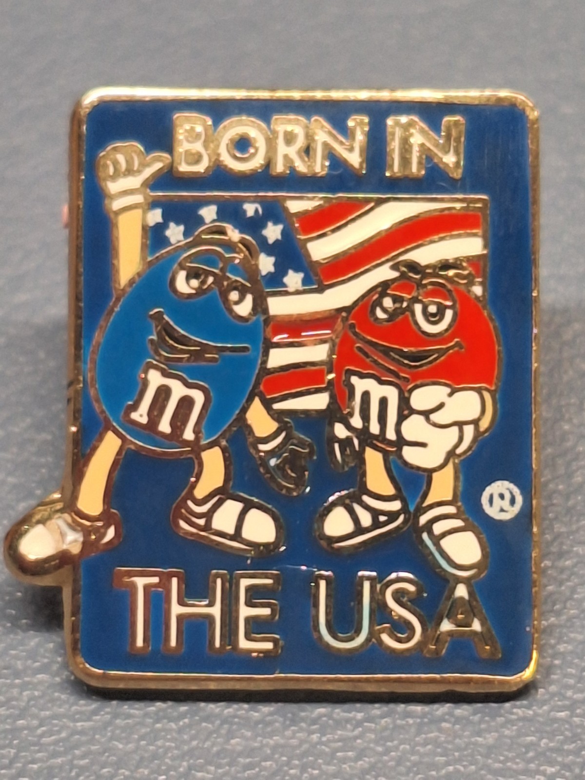 M&M'S BORNIN THE USA LAPEL PIN