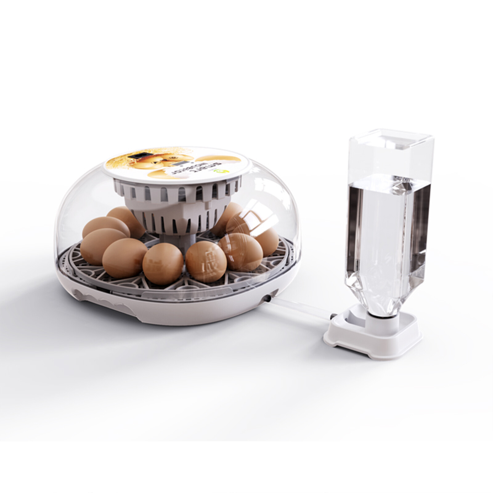 12/16 Egg Incubator Fully Automatic Brooder Flat Incubator with LED Lighting
