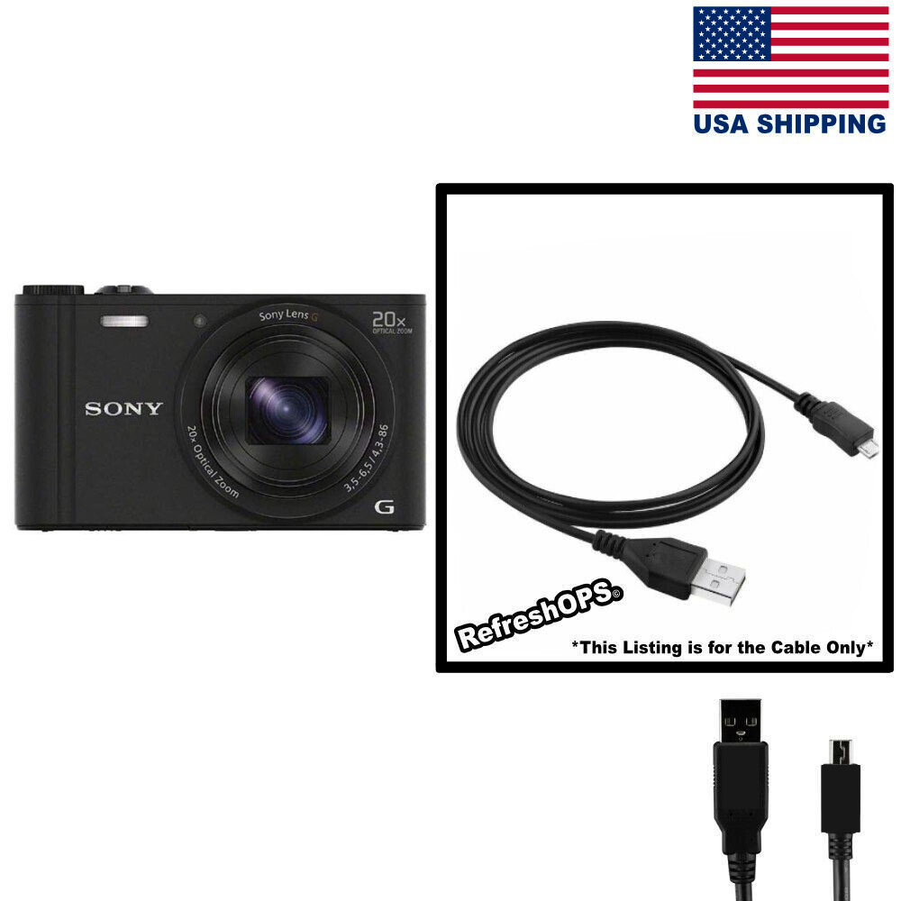 Sony Cyber-shot DSC-WX350 Digital Camera USB Cable Transfer Cord Replacement