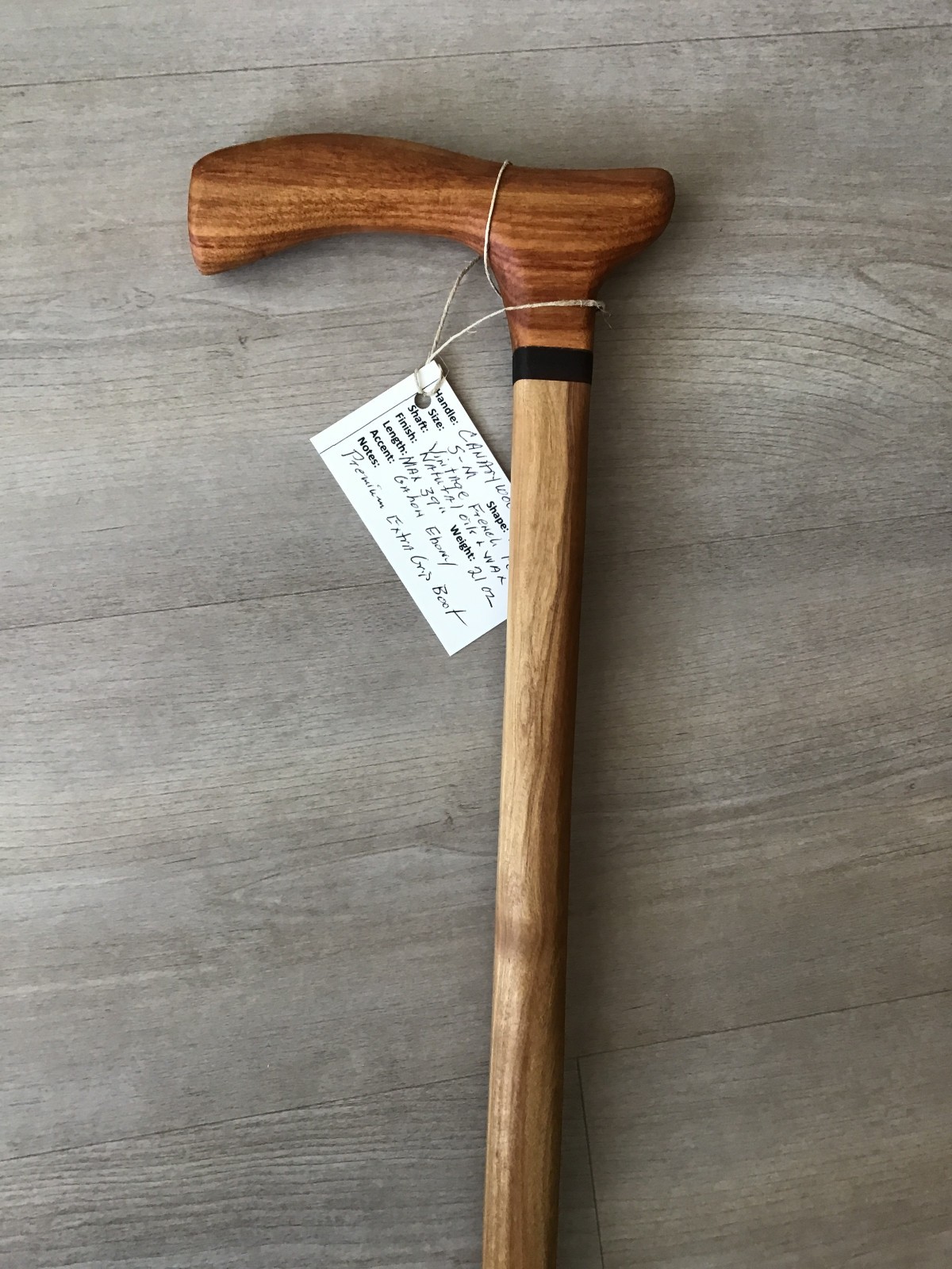 Sturdy Canarywood  and  Vintage Frency Pear Cane - USA Veteran  Made