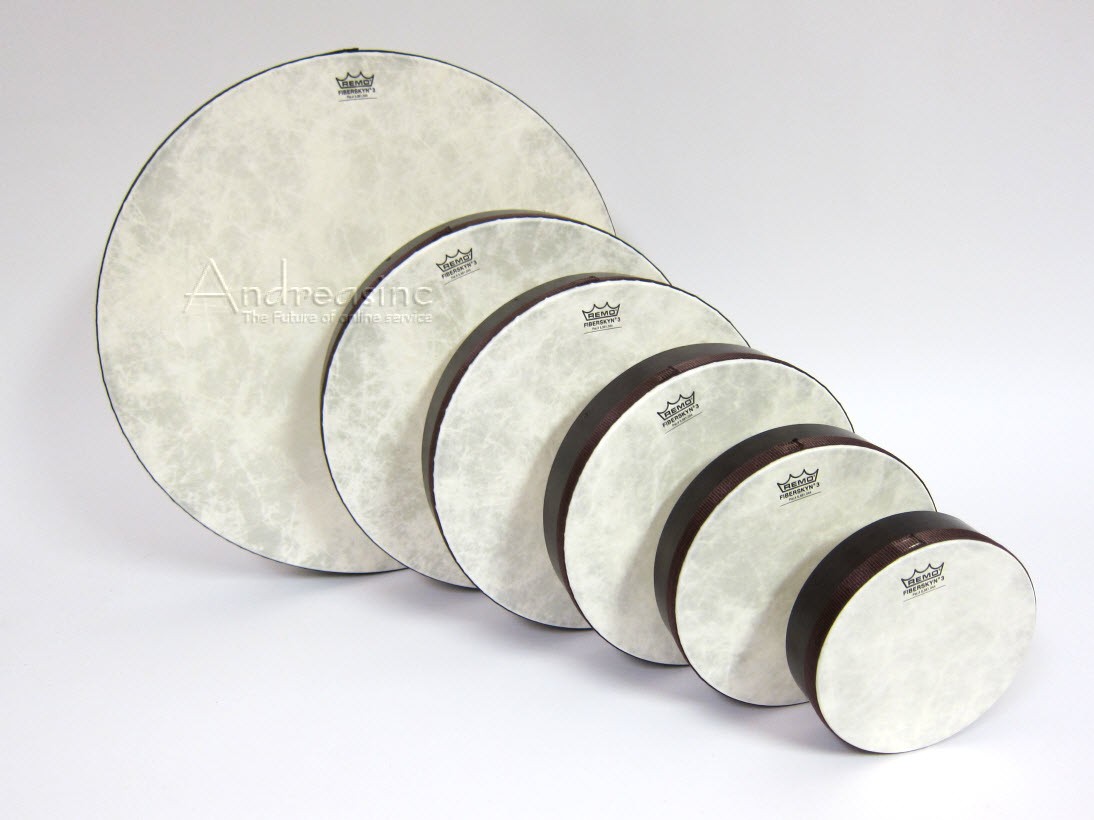 NEW SET of 6 REMO ACOUSTICON FRAME HAND DRUMS w/ PRETUNED FIBERSKYN HEADS