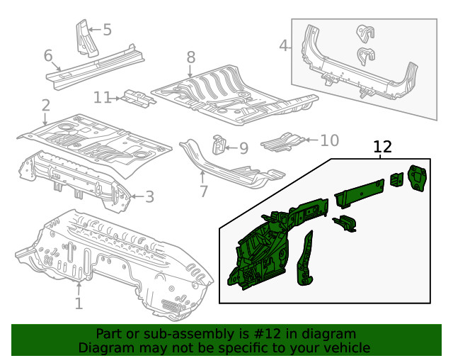 Genuine GM Lower Rail Assembly 60007828