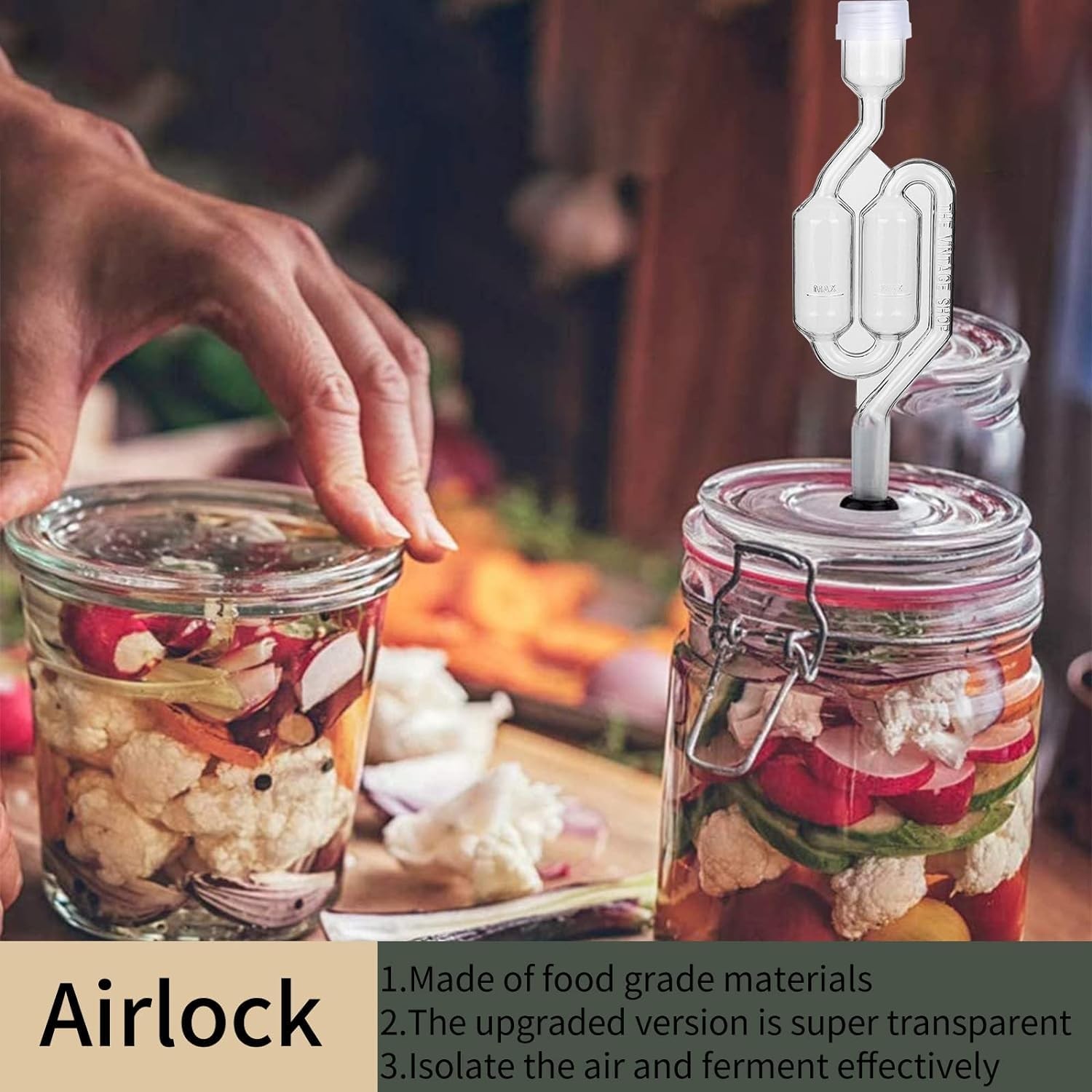 Bubble Airlock Set, 4 Airlocks for Fermenting, airlock, airlock
