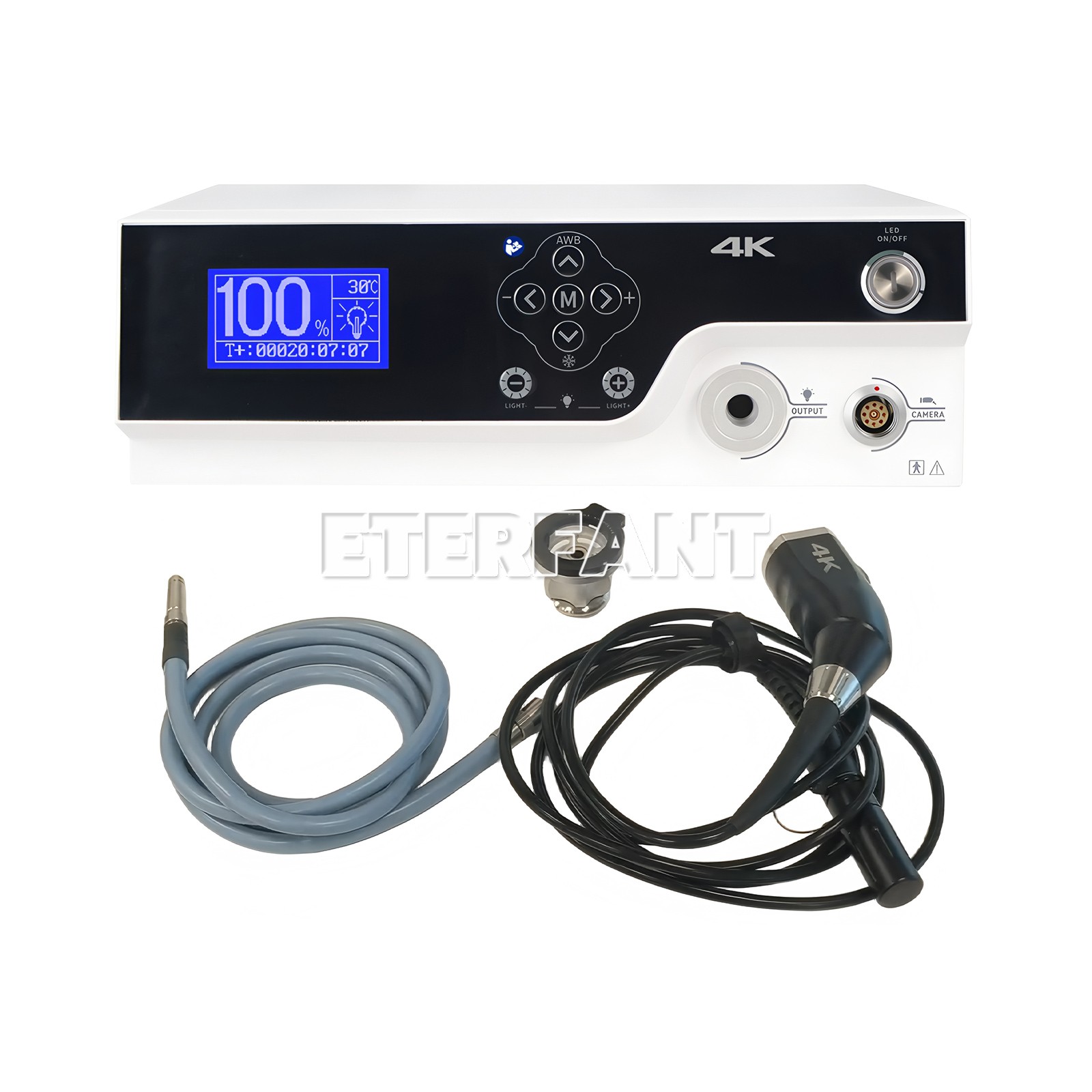 2 in 1 Integrated 4K UHD Endoscope Camera System LED Light Source Portable ENT