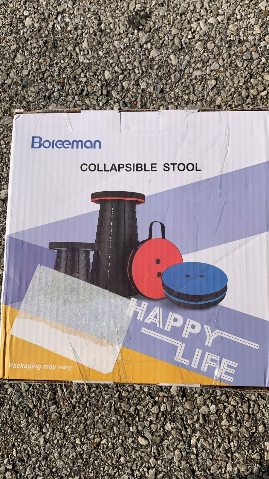 Boreeman Collapsible Stool - Lightweight & Sturdy - Load Capacity 400lbs