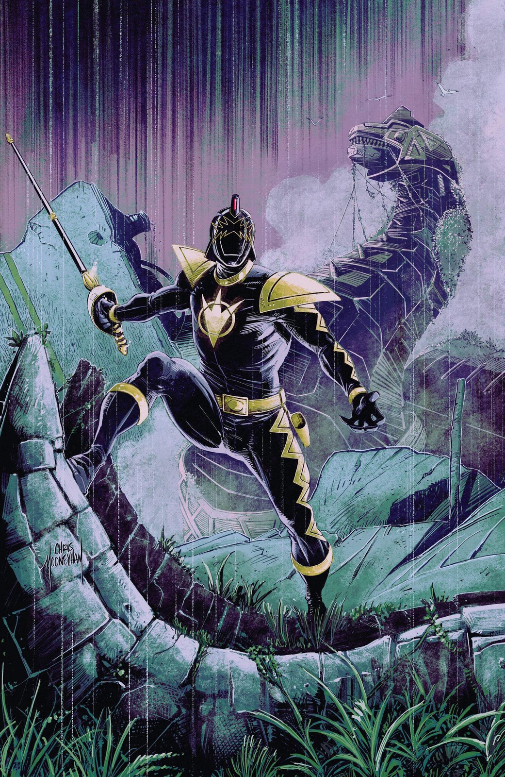 Power Rangers Green #1 C Tommy Oliver Card Stock Connecting Variant (Dressed, Mo