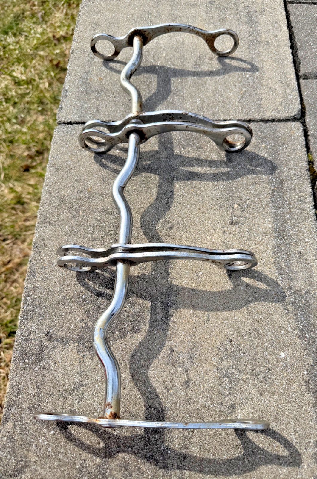 Lot of 3 Curb Horse Bits 5" Chrome Plated Steel Western Decoration Cowboy Crafts