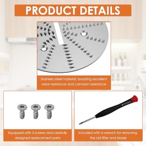 2 Pack Juicer Blades for Breville Models - Easy Replace, 3.5" Diameter, Screws &