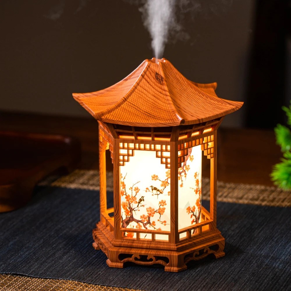 USB Chinese Pavilion Night Light And Humidifier 15cm / 6"