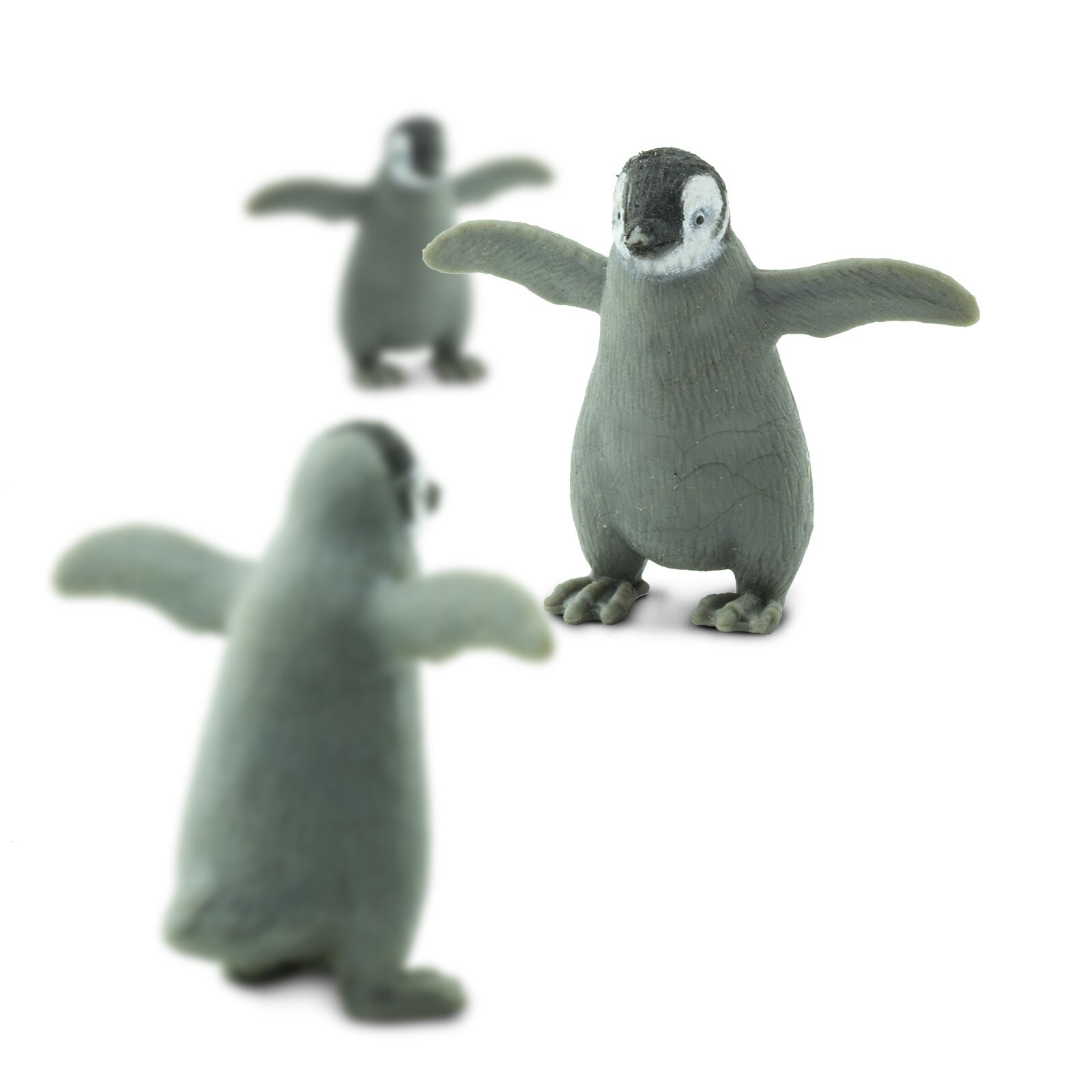 SAFARI LTD EMPEROR PENGUIN CHICKS SET OF 25 GOOD LUCK MINIS! #341322! 1" LONG!!