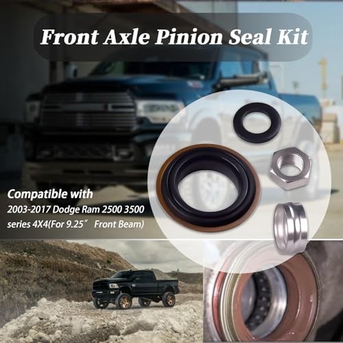 74020009 Front Axle Pinion Seal Kit Compatible with 2003-2017 Dodge Ram 2500