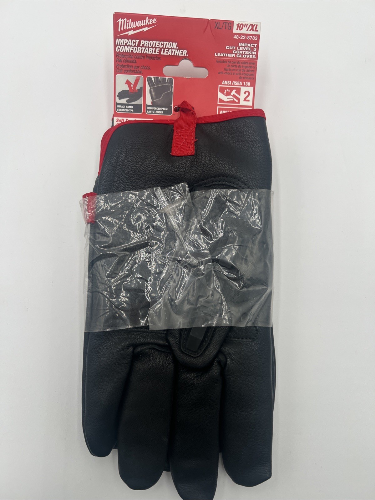 Milwaukee 48-22-8783 Impact Cut Level 5 Goatskin Leather Gloves - 10” XL