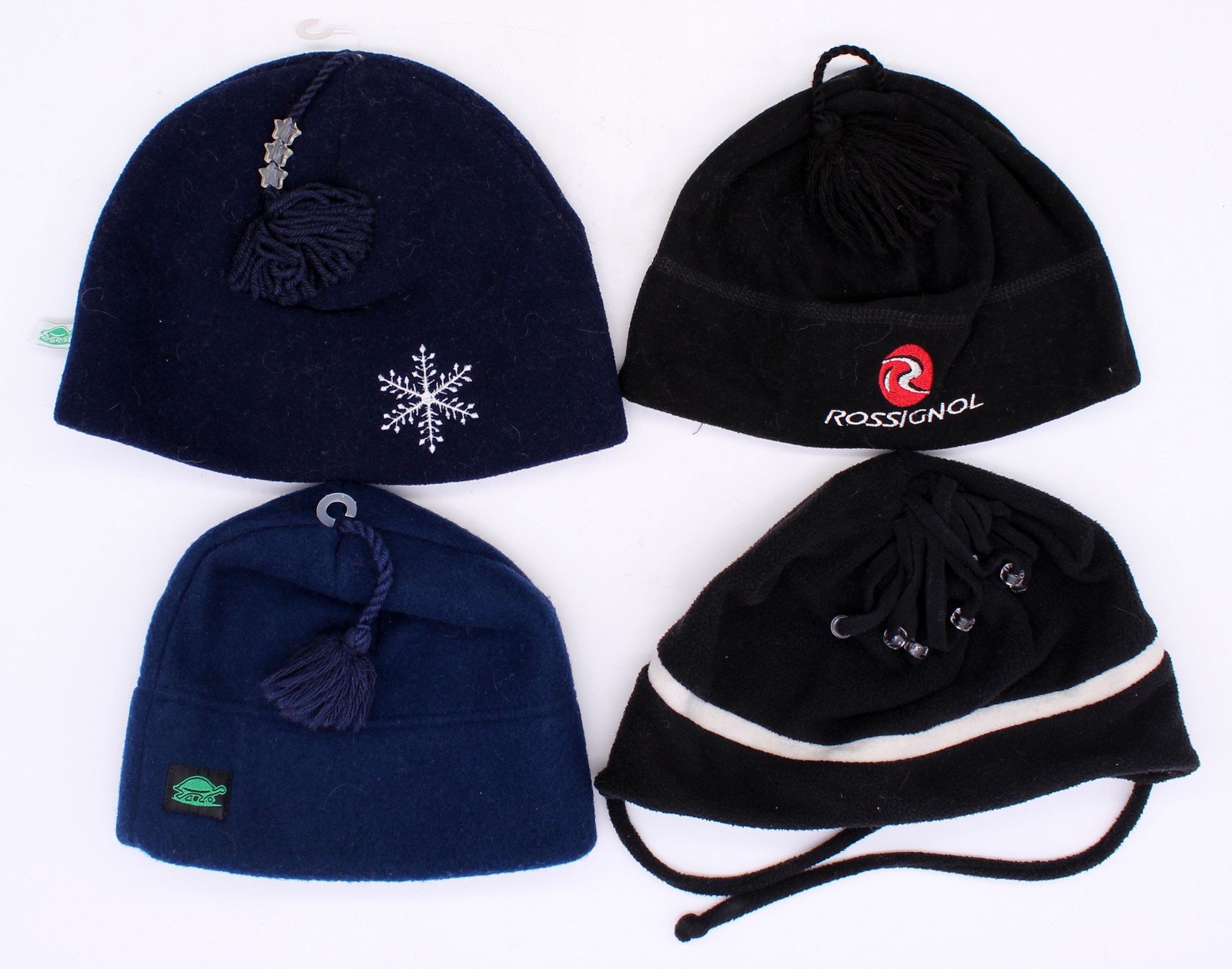 Fleece Jr Hats Black/Navy (Variety Pack Of 4)
