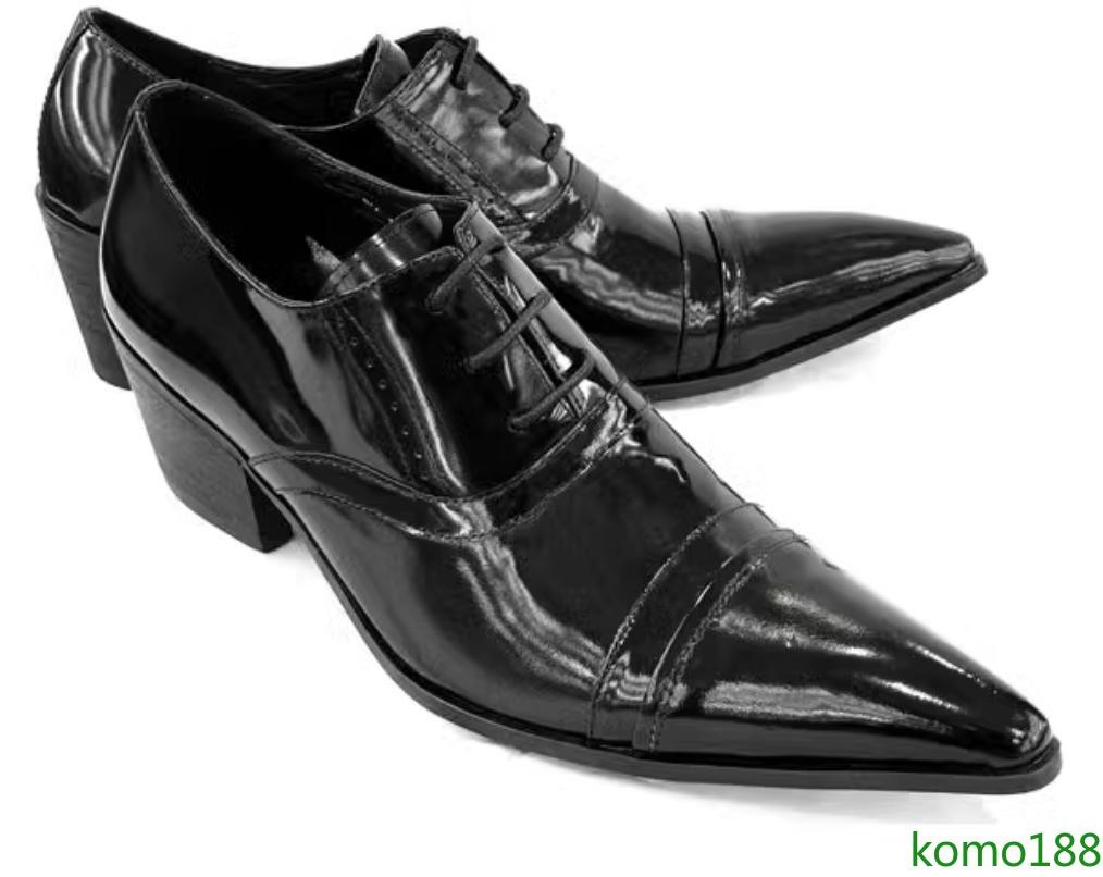 Mens Wedding Pointed Toe Cuban Heels Business Lace Up Shoes Formal Casual Party
