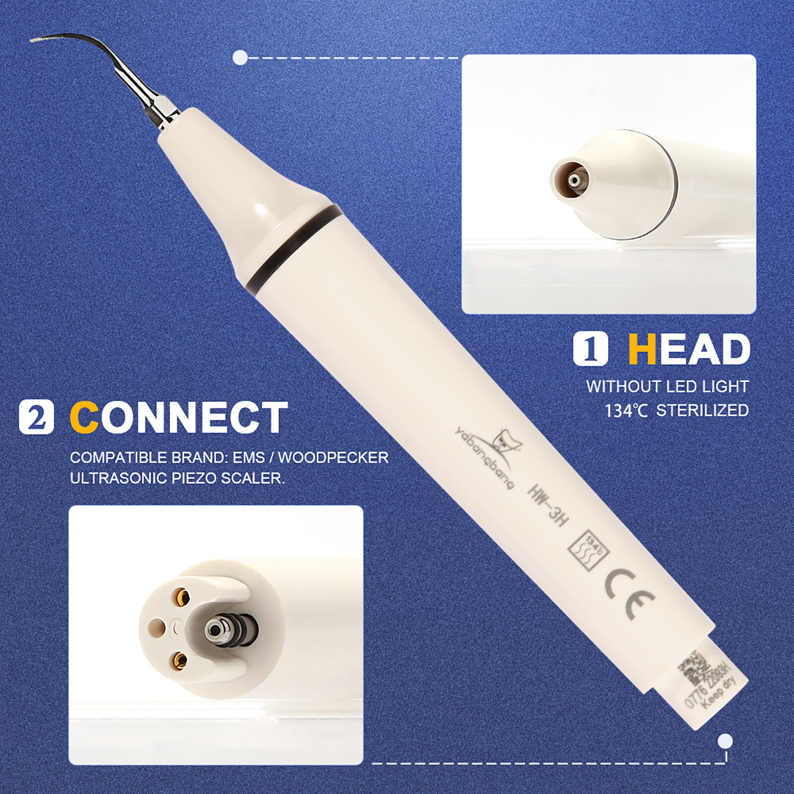 Dental Piezo Ultrasonic Scaler Handpiece hand piece Fit EMS fit Cavitron USA