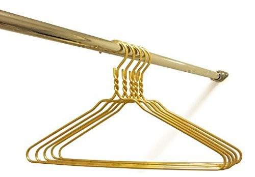 Beautiful Gold Aluminum Metal Suit Hangers Heavy Duty Coat Hangers 10 Pack Gold