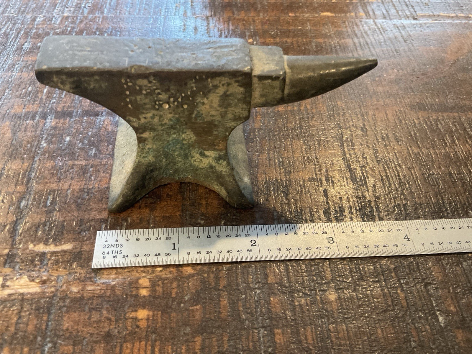 ORIGINAL VINTAGE NICE USED BRASS JEWELER MINI ANVIL