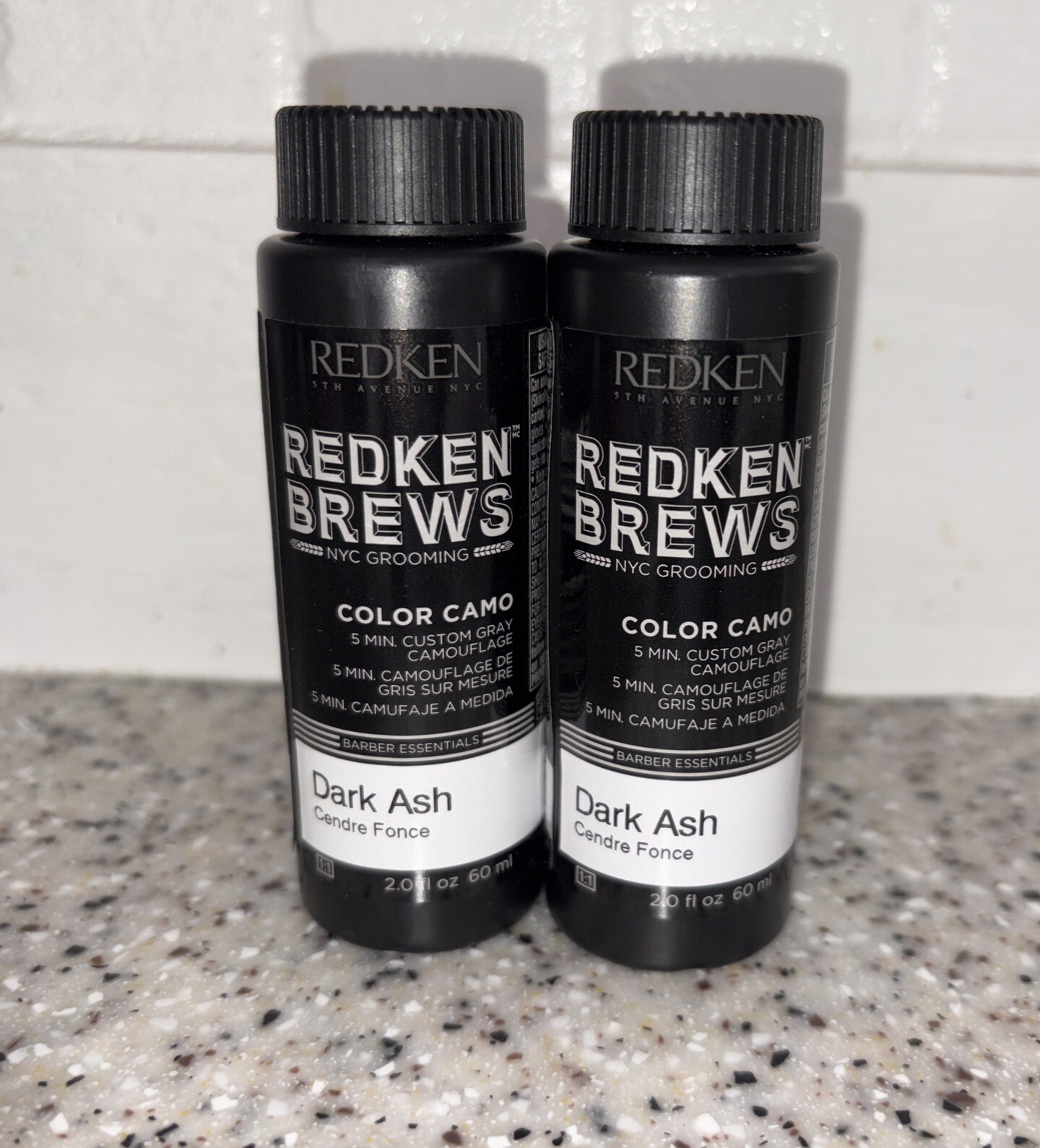 Lot Of 2- Redken Brews 5 Minute Color Camo Dark Ash 2oz Hair Color