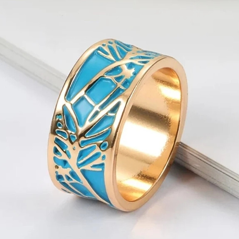 Women 18k Yellow Gold Plated Rings Gifts Creative Engagement Jewelry Size 6-10